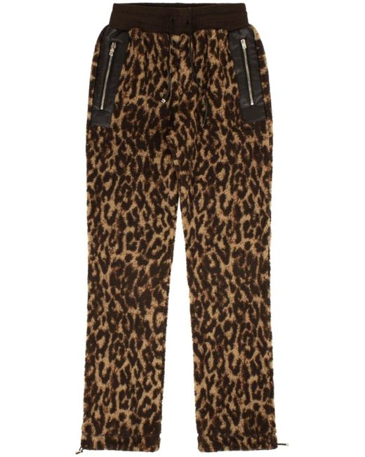 Amiri leopard-print fleece trousers