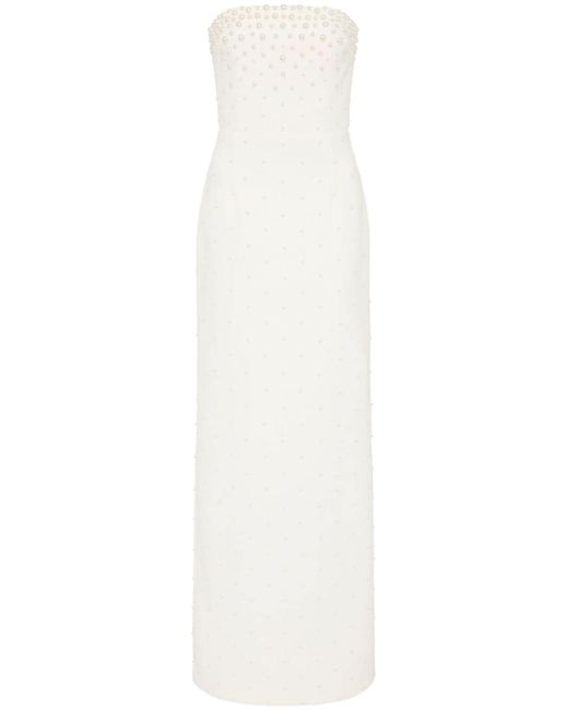 Rebecca Vallance Therese pearl-embellished gown