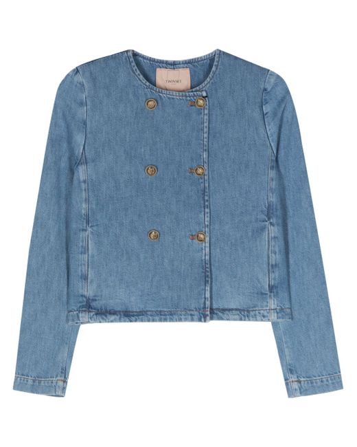 Twin-Set double-breasted denim jacket