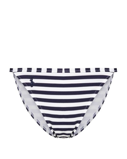 Polo Ralph Lauren striped piqué-weave bikini bottom