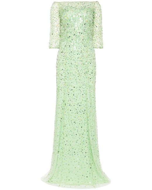 Jenny Packham Lantana sequin-embellished gown