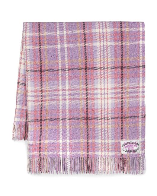 Acne Studios plaid knitted scarf