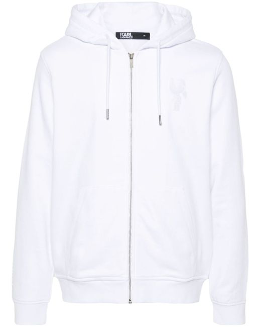Karl Lagerfeld Ikonik Karl-print zipped hoodie