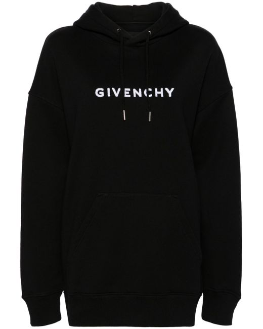 Givenchy logo-flocked hoodie