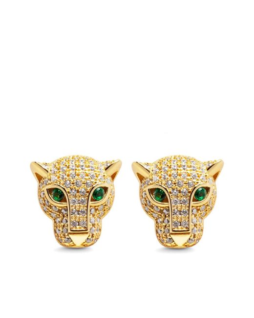 Nialaya Jewelry sterling silver Panther stud earrings