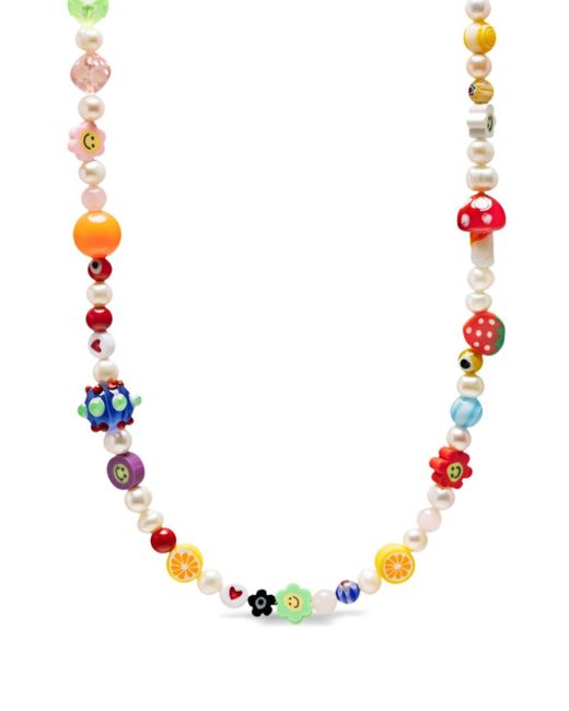 Nialaya Jewelry beaded pearl choker necklace