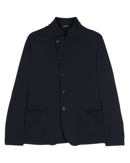 Emporio Armani patterned-jacquard jersey jacket