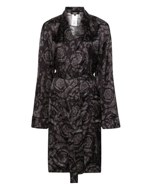 Versace Barocco-print belted robe