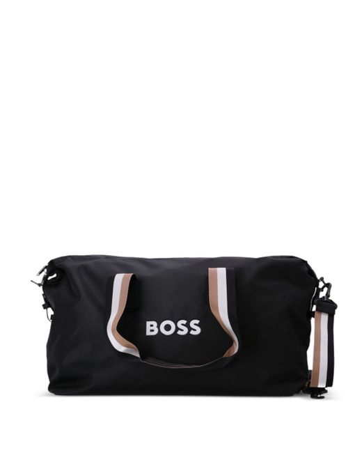 Boss rubberized-logo duffle bag