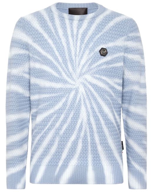 Philipp Plein tie-dye intarsia-knit jumper