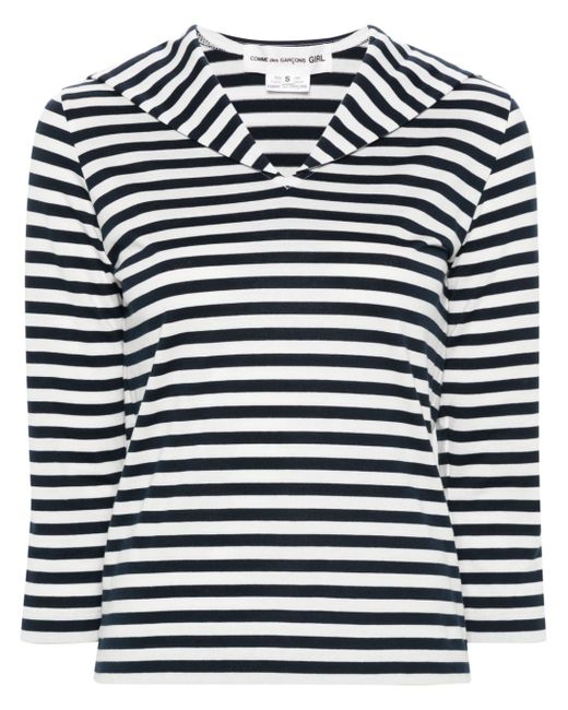 Comme Des Garçons Girl sailor-collar striped T-shirt