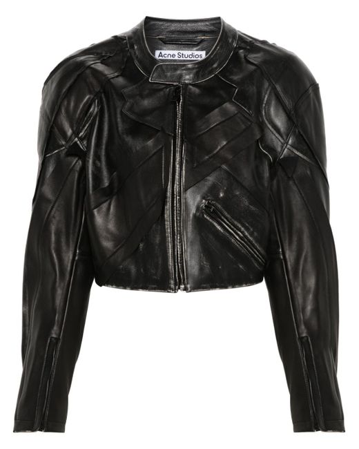 Acne Studios patchwork leather jacket