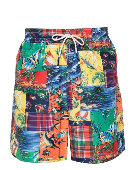 Polo Ralph Lauren logo-patch swim shorts