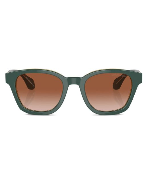 Giorgio Armani logo-print oversize-frame sunglasses
