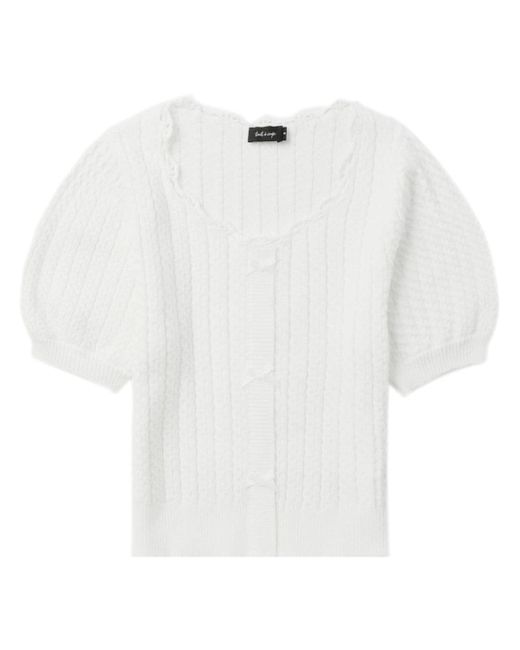tout a coup cable-knit short-sleeve cardigan