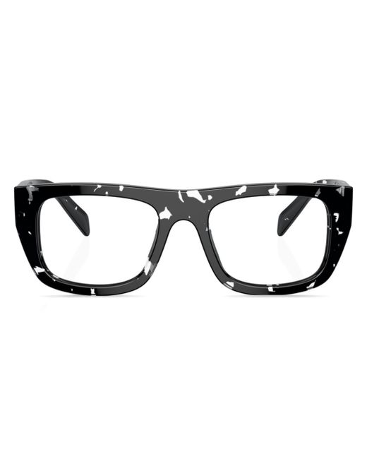 Prada tortoiseshell rectangle-frame glasses