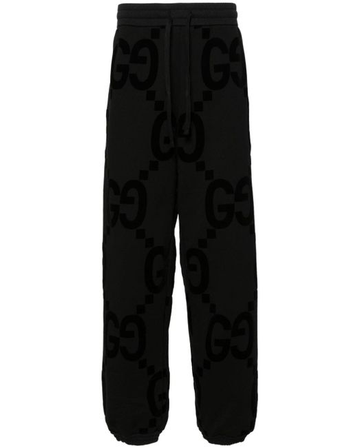 Gucci GG-flocked cotton track trousers