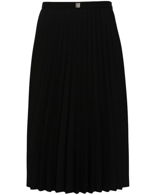 Givenchy 4G-plaque pleated midi skirt