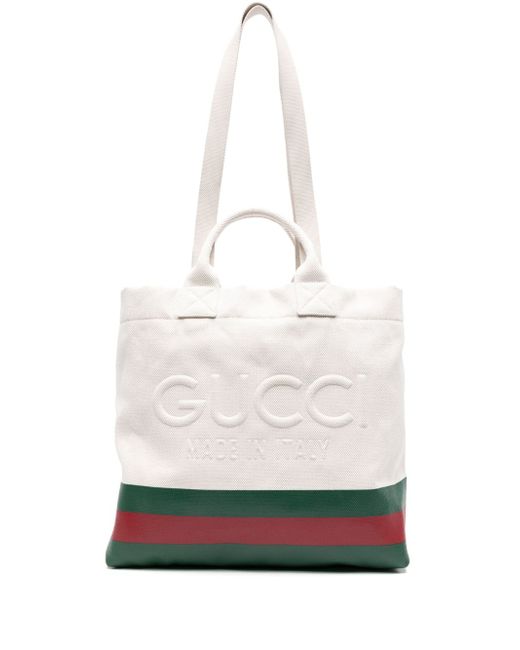 Gucci logo-embossed tote bag