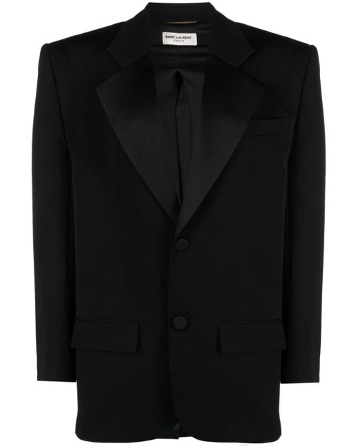 Saint Laurent oversized wool tuxedo blazer