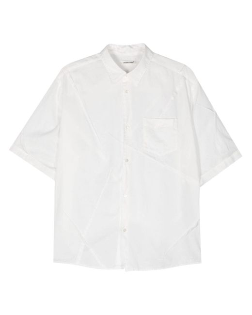 Undercover patch-pocket semi-sheer shirt