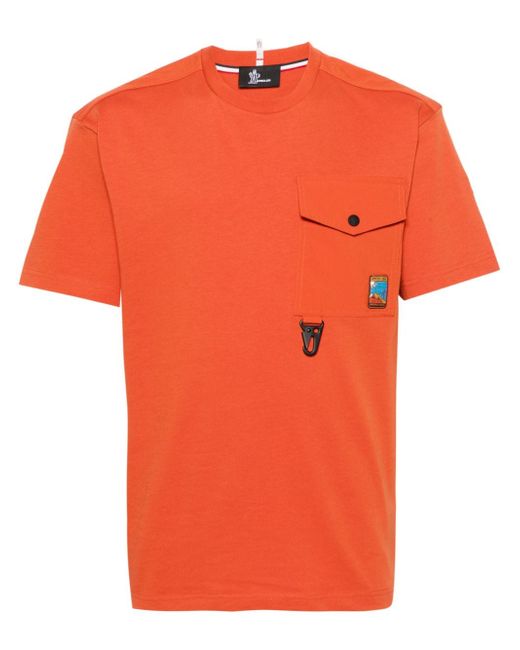 Moncler Grenoble flap-pocket cotton T-shirt
