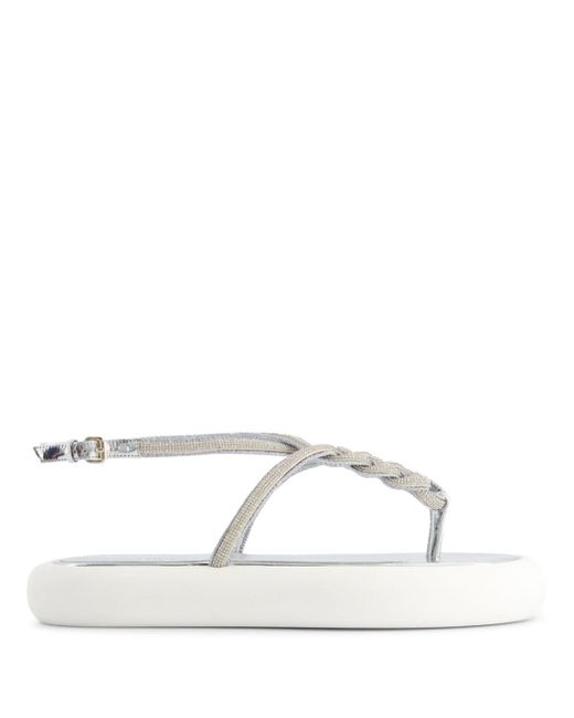 Giambattista Valli crystal-embellished flatform sandals