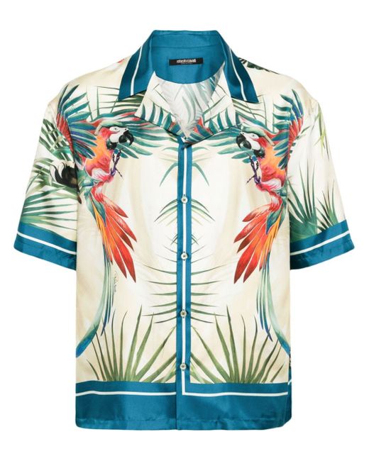 Roberto Cavalli Jungle-print shirt