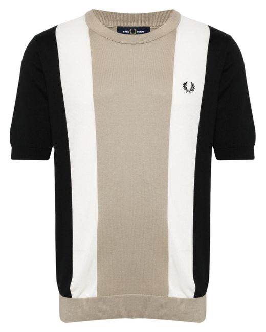 Fred Perry colourblock knitted T-shirt