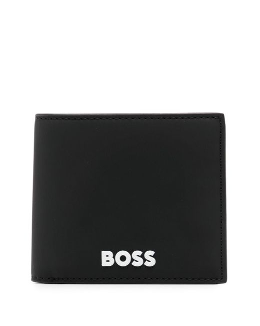 Boss logo-embossed bi-fold wallet
