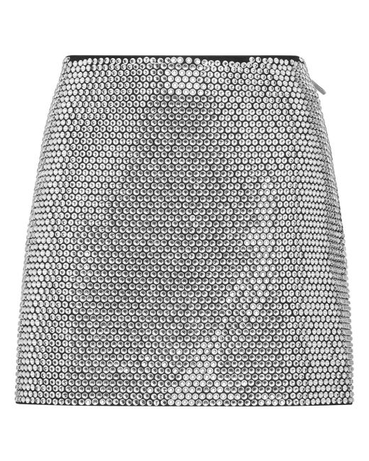 Philipp Plein crystal-embellished leather miniskirt
