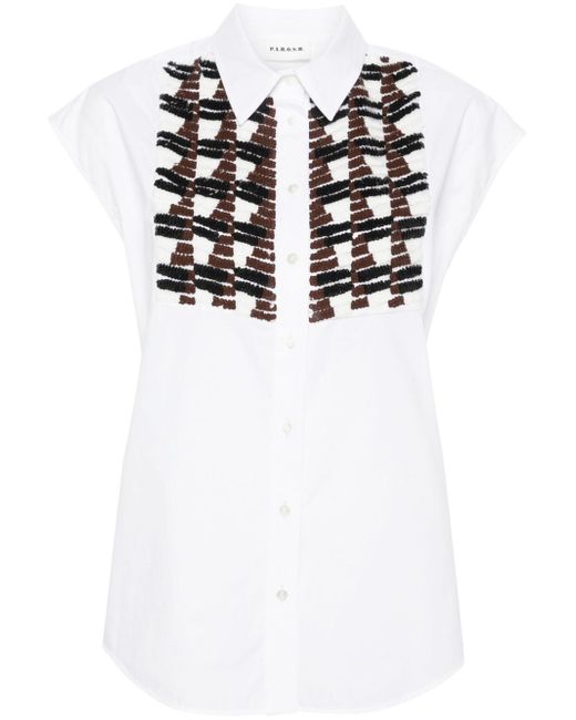 P.A.R.O.S.H. sequin-embellished sleeveless shirt