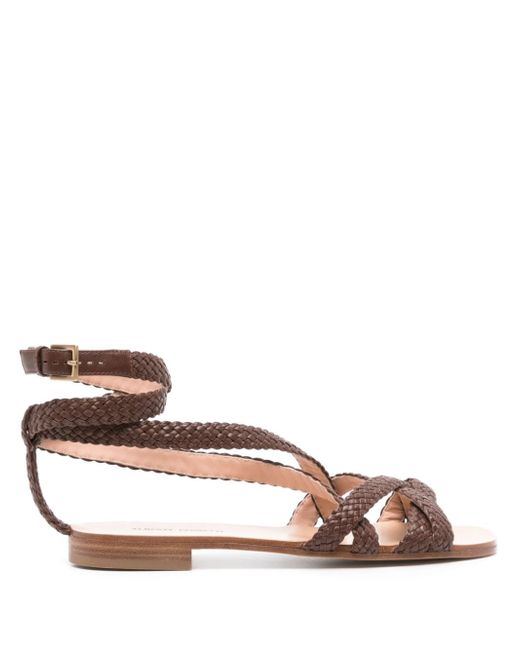 Alberta Ferretti braided leather sandals