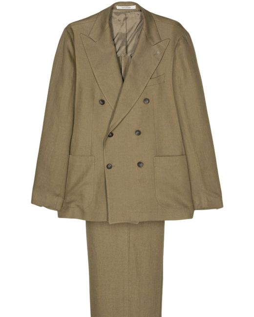 Tagliatore double-breasted linen suit