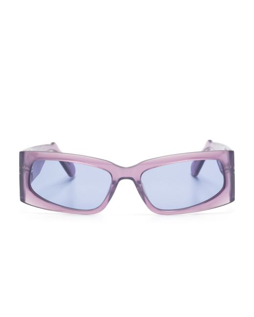 Gcds logo-engraved rectangle-frame sunglasses