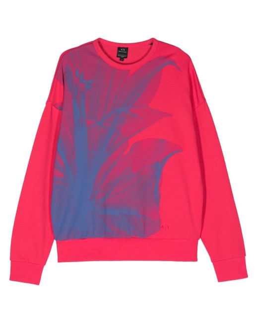 Armani Exchange abstract-print cotton blend sweatshirt