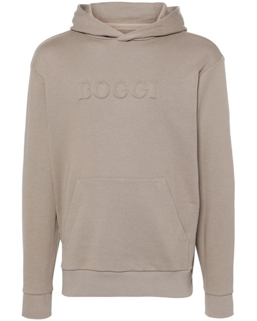 Boggi Milano logo-embossed hoodie