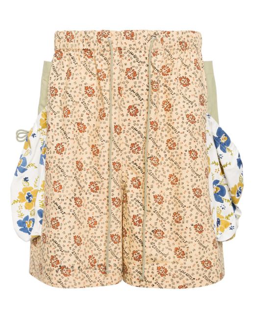 STORY mfg. contrast floral-print shorts