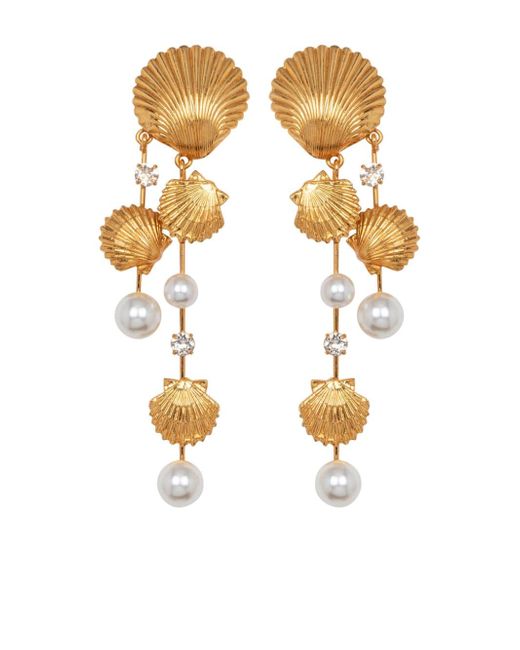 Jennifer Behr Mariel pearl-detailing earrings