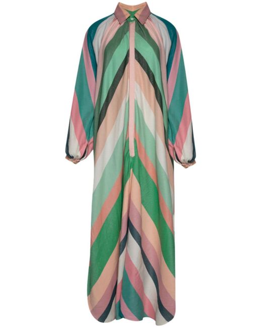Marrakshi Life Touareg chevron-stripe maxi dress
