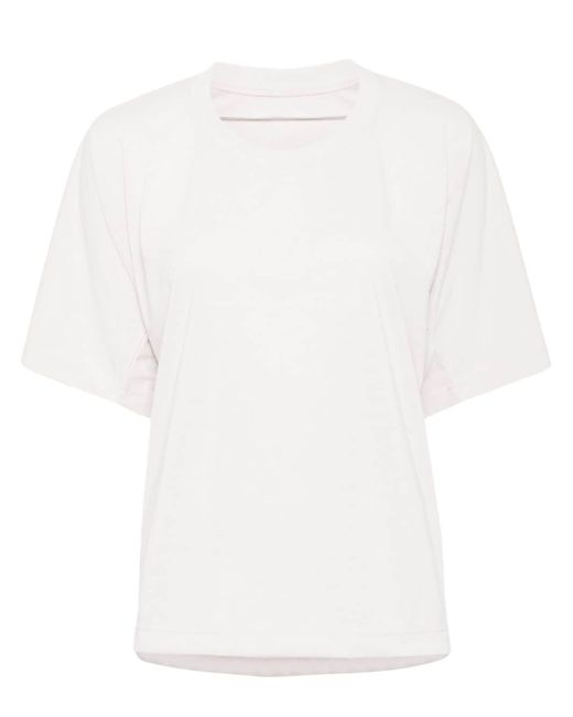 Pleats Please By Issey Miyake ruched detailing t-shirt