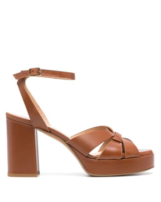 Cenere Gb Chelsea Ranch 95mm leather sandals
