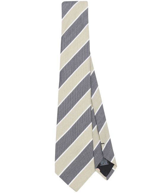 Paul Smith striped fine-ribbed tie