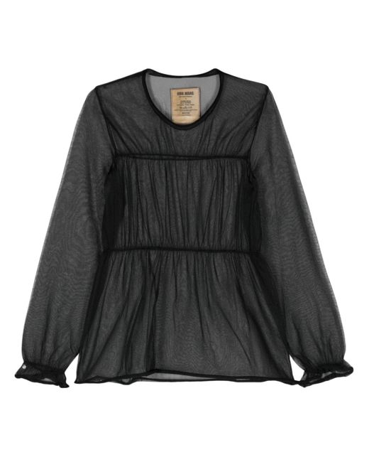 Uma Wang seam-detail sheer blouse