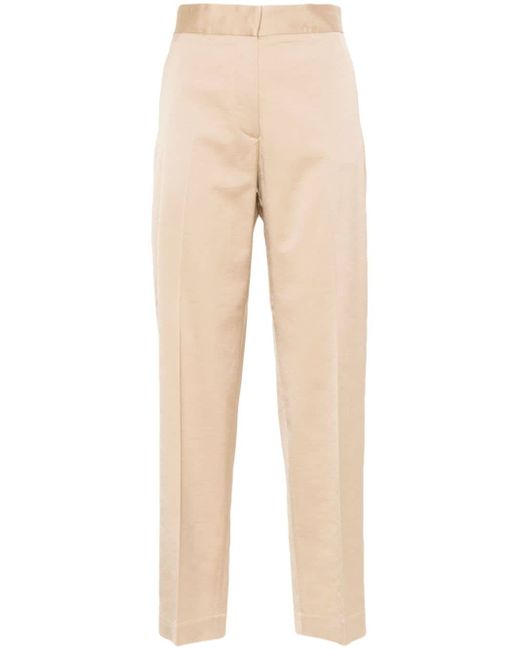 Antonelli pressed-crease shantung tapered trousers