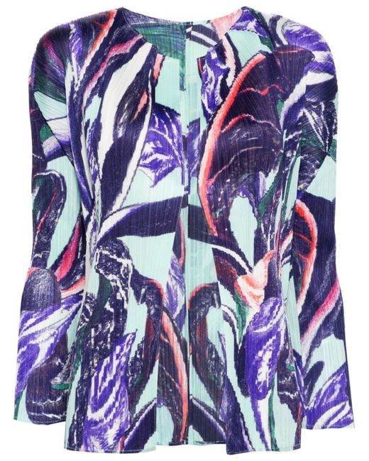 Pleats Please By Issey Miyake graphic-print pleated cardigan