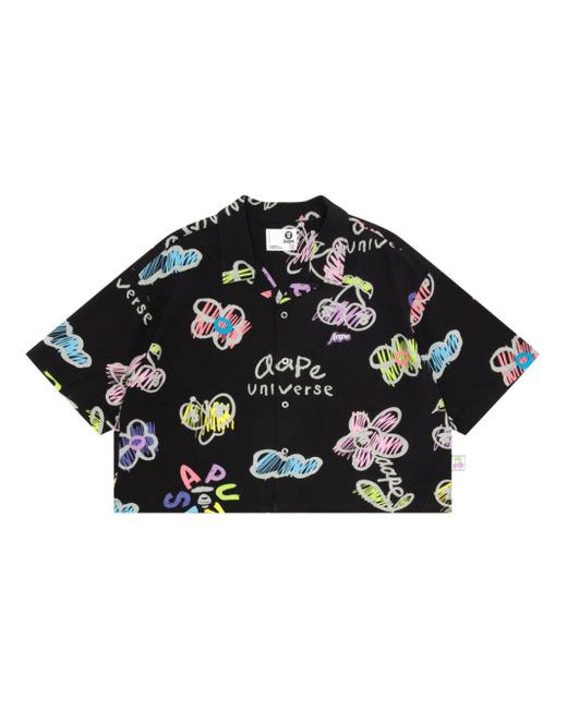 Aape By *A Bathing Ape® floral-print button-up shirt