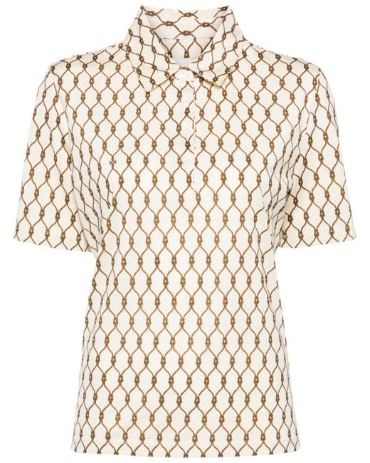 Tory Burch graphic-print polo top