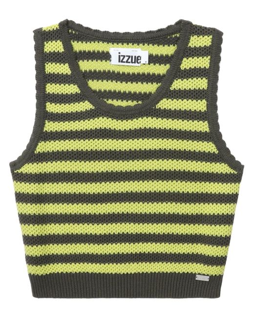 Izzue knitted striped top