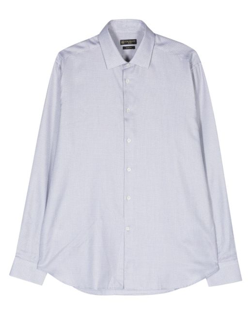 Corneliani cutaway-collar jacquard shirt